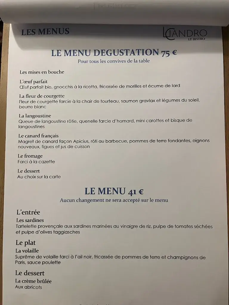 Menu_Licandro Le Bistro_Aix-en-Provence_image_3