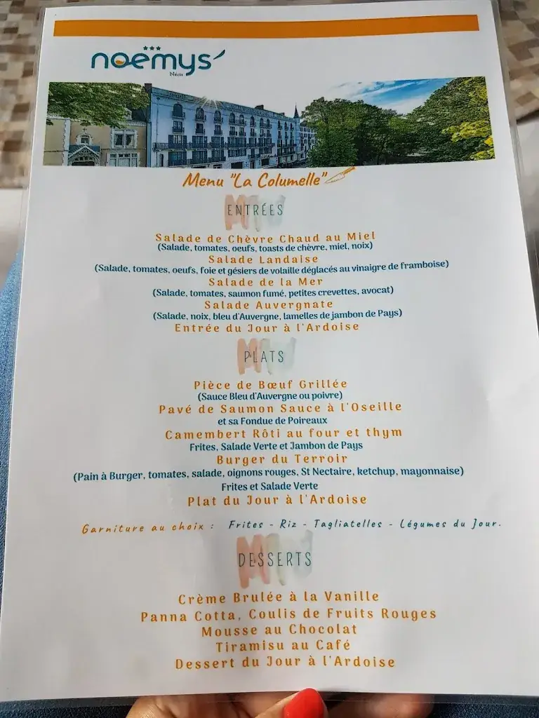 Menu_Restaurant La Columelle_Néris-les-Bains_immagine_1