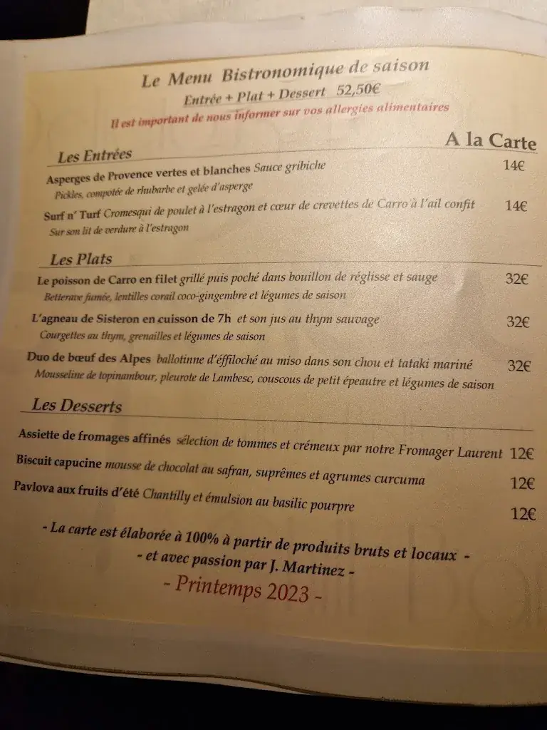 Menu_L'Opéra Restaurant Bistronomique_Aix-en-Provence_image_1