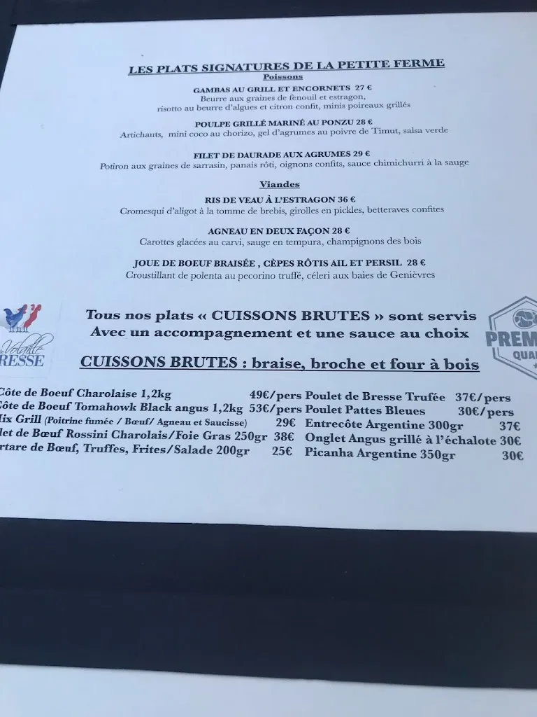 Menu_La Petite Ferme_Aix-en-Provence_image_4