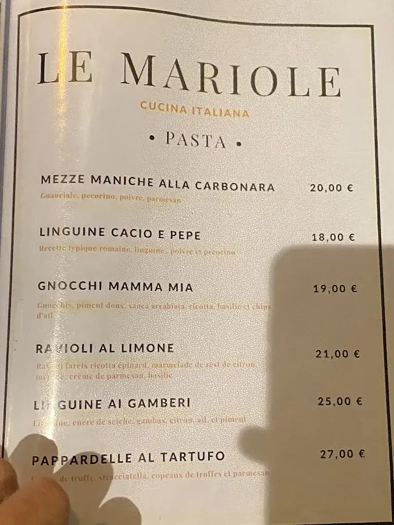 Menu_Le MARIOLE, restaurant Aix en Provence_Aix-en-Provence_image_1