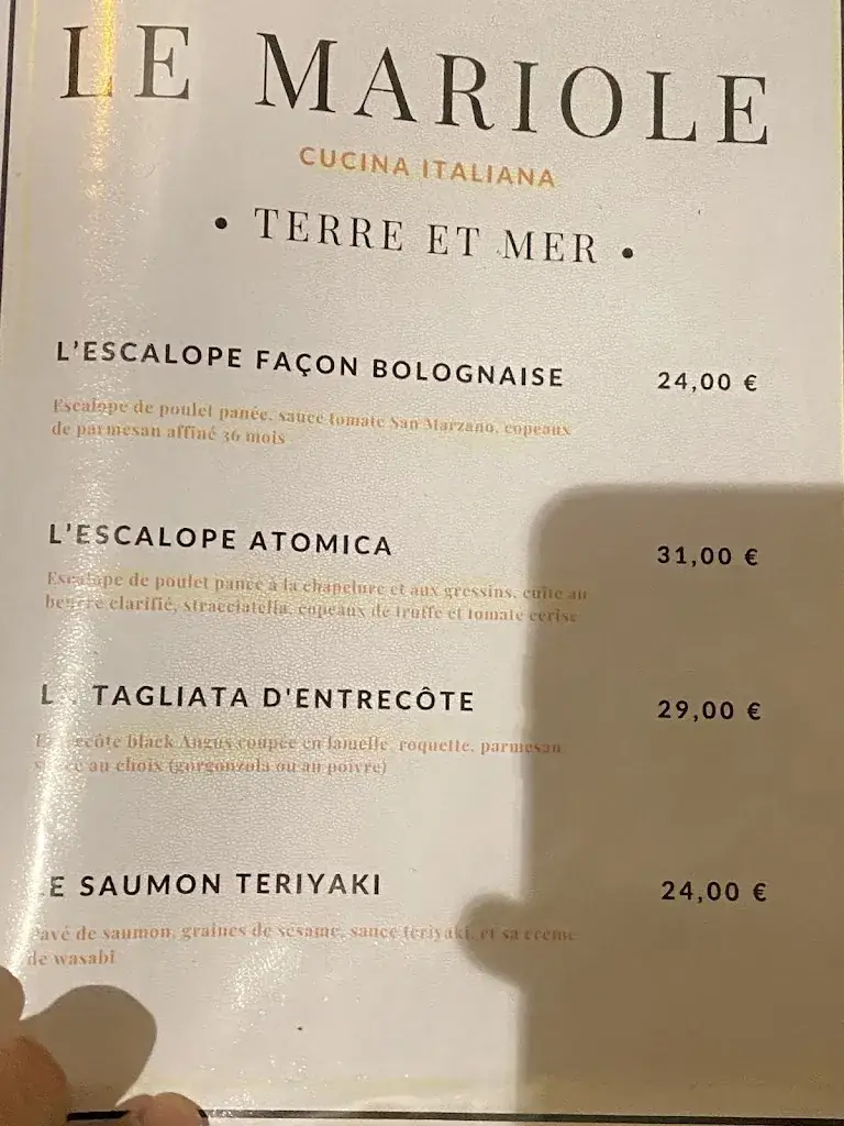 Menu_Le MARIOLE, restaurant Aix en Provence_Aix-en-Provence_image_2