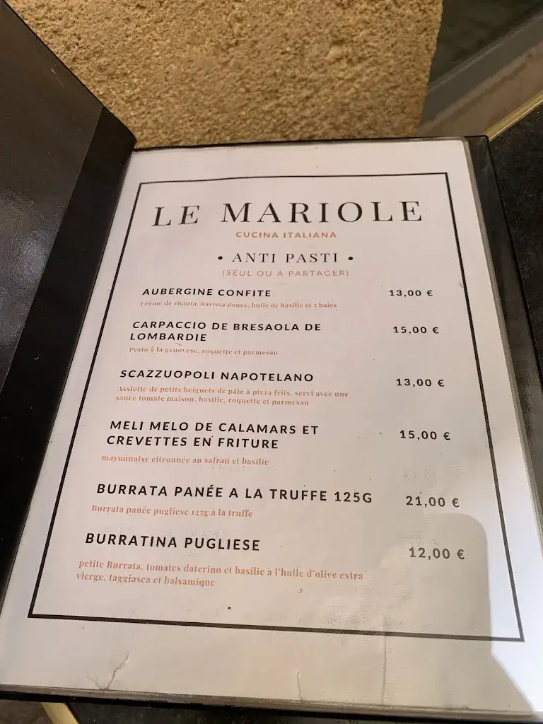 Menu_Le MARIOLE, restaurant Aix en Provence_Aix-en-Provence_image_3