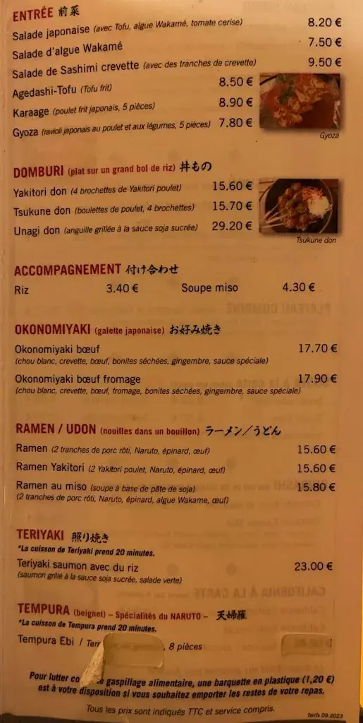 Menu_Naruto Chef Japonais_Aix-en-Provence_immagine_1