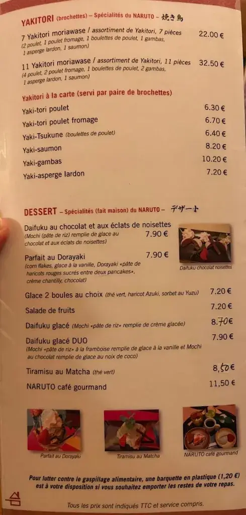 Menu_Naruto Chef Japonais_Aix-en-Provence_immagine_2