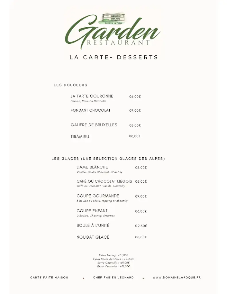 Menu_Garden - Restaurant by Domaine la Roque_Althen-des-Paluds_image_2