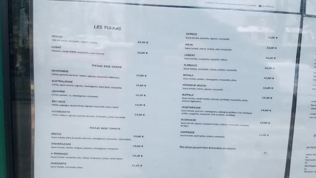 Menu_La Brasserie_Néris-les-Bains_image_1
