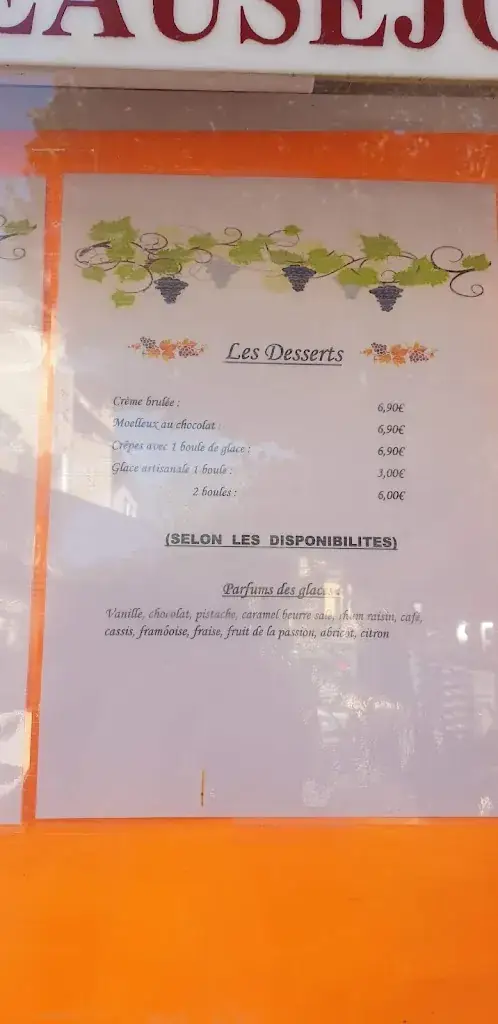 Menu_restaurant Le Beauséjour_Annot_image_1
