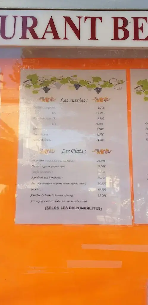 Menu_restaurant Le Beauséjour_Annot_image_2