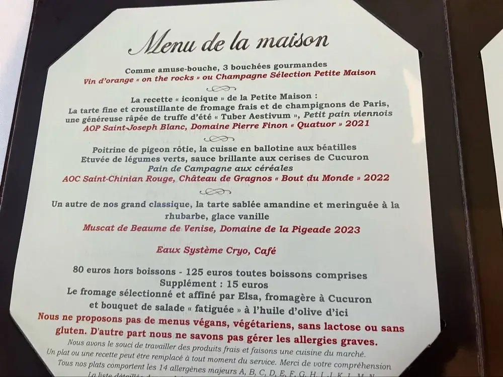 Menu_La Petite Maison de Cucuron_Cucuron_image_1