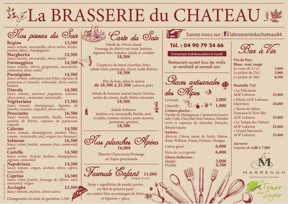 Menu_Brasserie du Château_Tour-d'Aigues_image_1