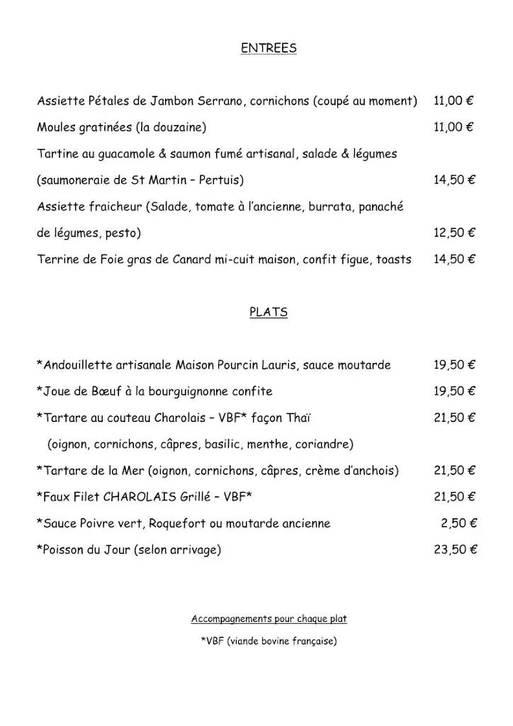 Menu_Restaurant AU LAVOIR CUCURON_Cucuron_image_1