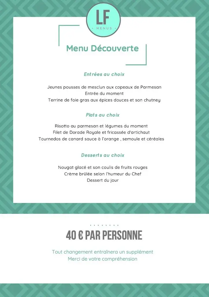 Menu_Restaurant La Forge_Carros_image_3