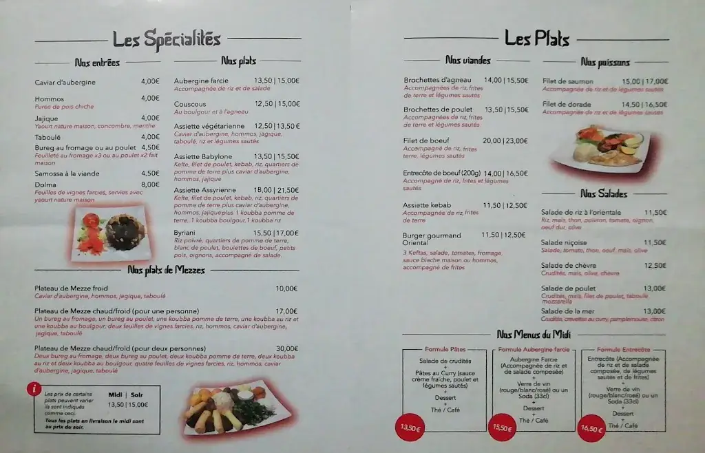 Menu_Les Délices de Babylone_Aubagne_immagine_1