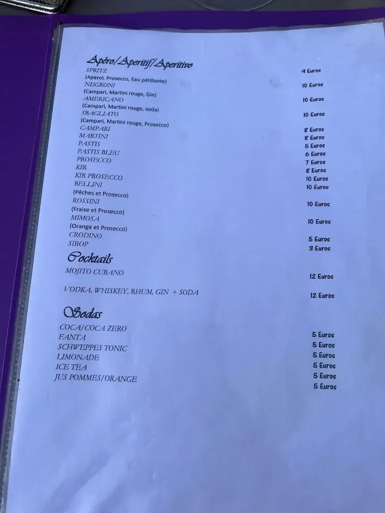 Menu_Angelo’s by Le Milano Antibes_Antibes_image_1