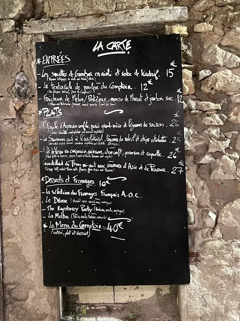 Menu_Le Comptoir de La Tourraque_Antibes_image_4