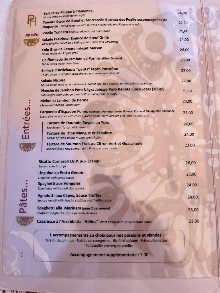 Menu_Hélios Plage_Antibes_image_2