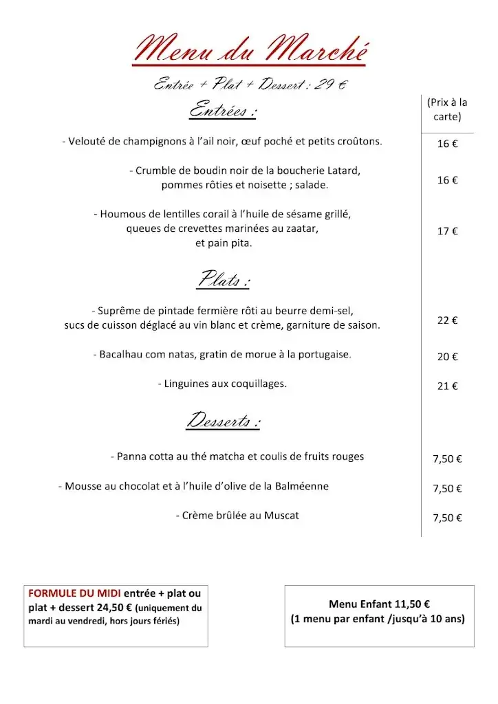 Menu_La Table des Balmes_Beaumes-de-Venise_image_1