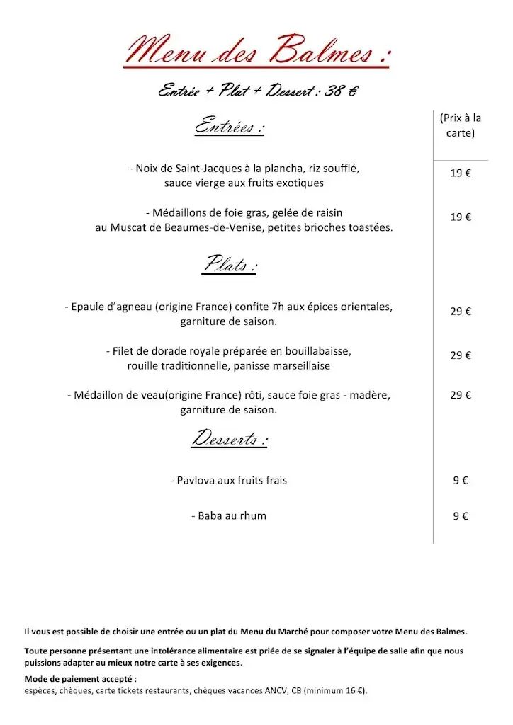 Menu_La Table des Balmes_Beaumes-de-Venise_image_2