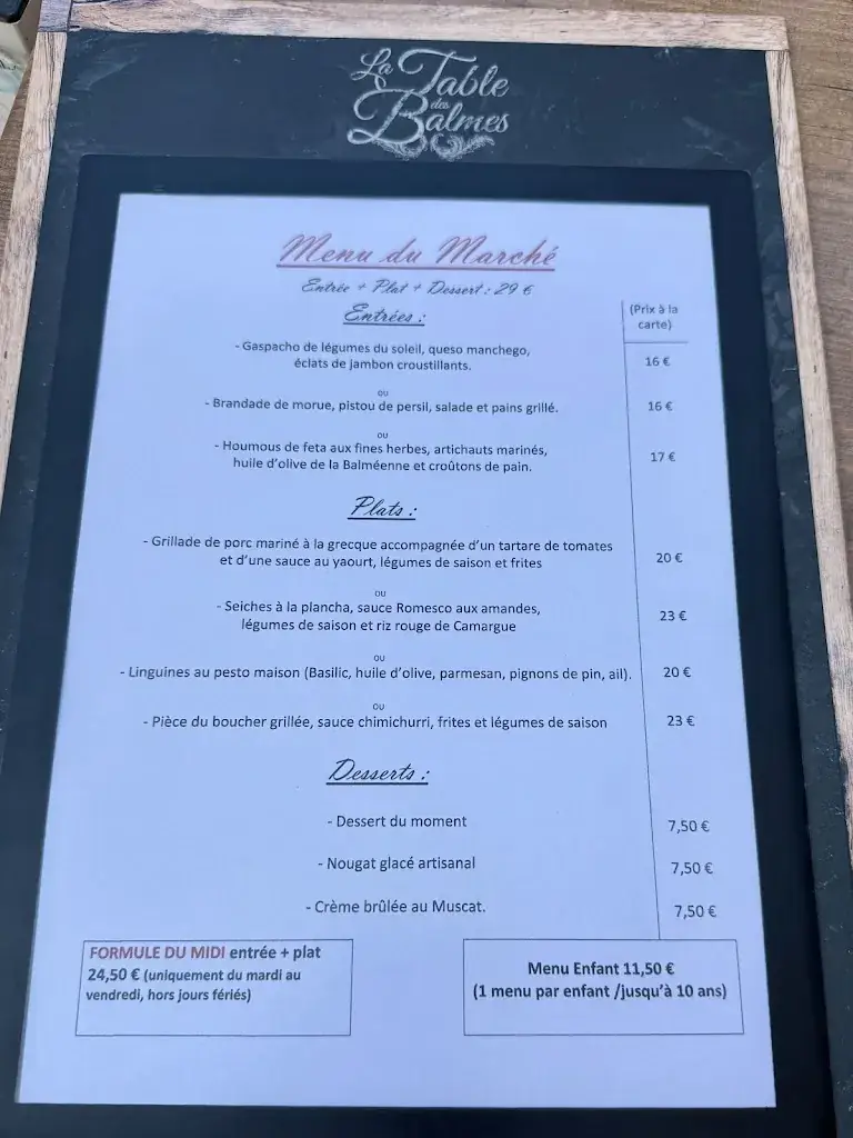 Menu_La Table des Balmes_Beaumes-de-Venise_image_3