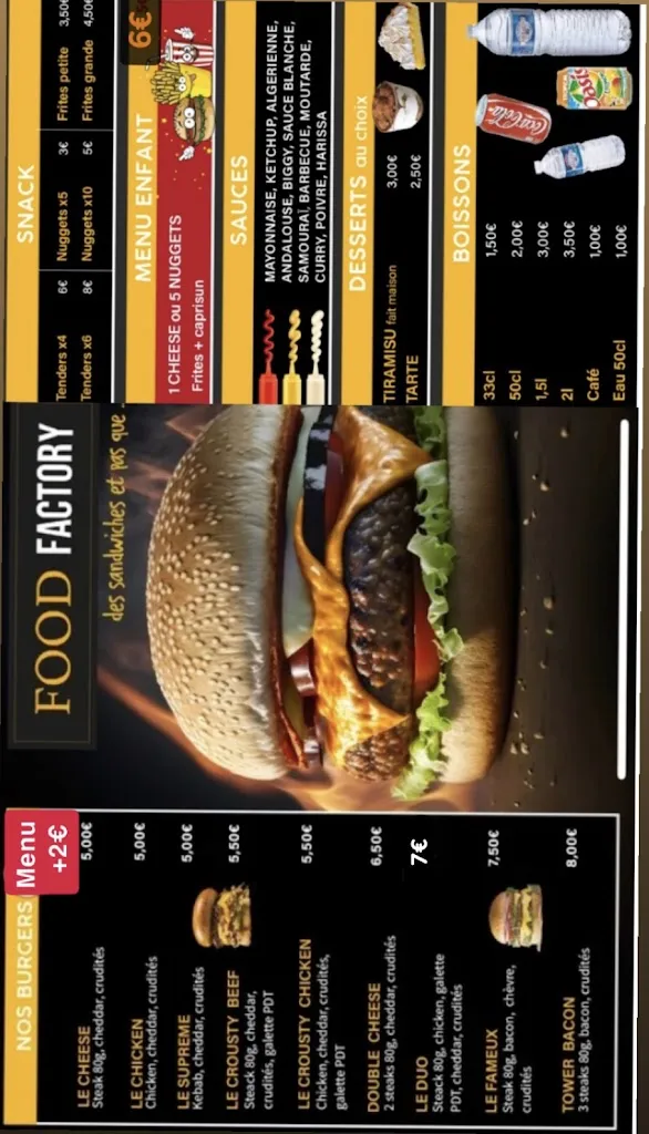 Menu_Food Factory Snack aubignan_Aubignan_imagen_2