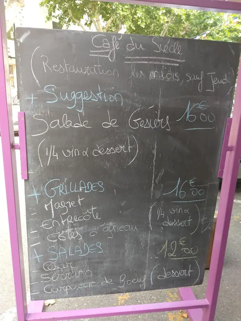 Menu_Café du siècle La foret_Beaumes-de-Venise_immagine_1
