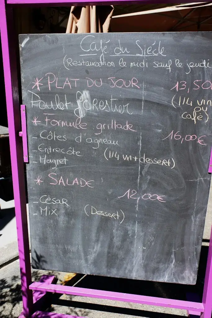 Menu_Café du siècle La foret_Beaumes-de-Venise_immagine_2