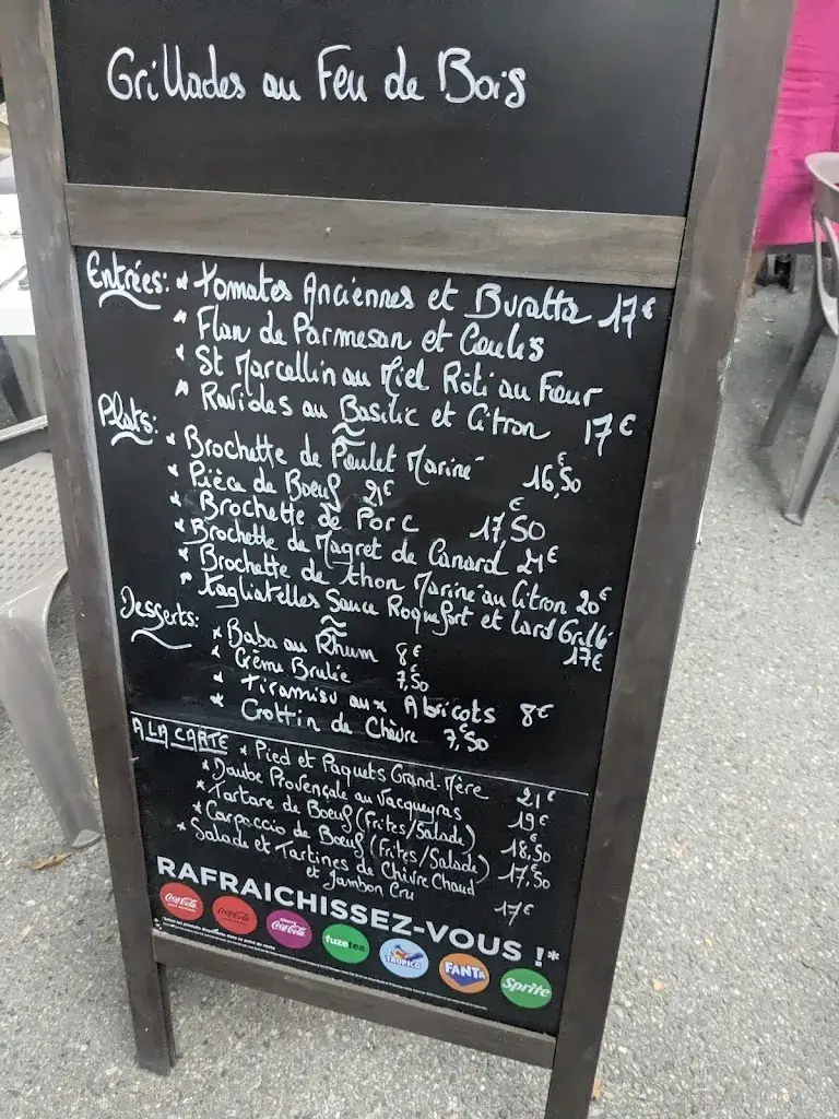 Menu_Cafe Du Cours_Vacqueyras_image_1