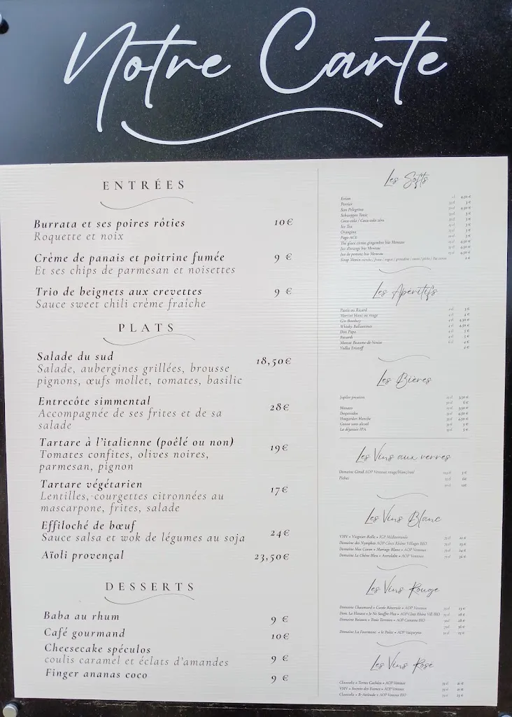 Menu_Restaurant La Figuière Caromb_Caromb_image_1