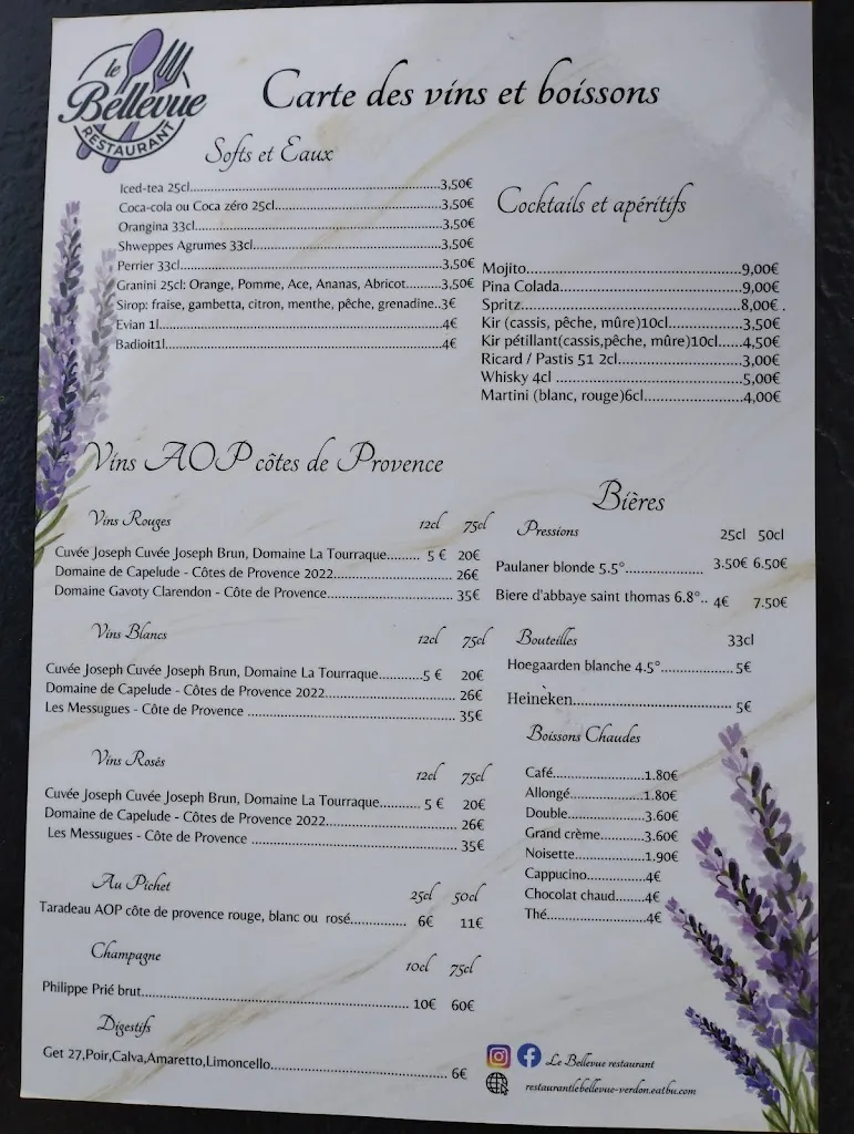 Menü_Le Bellevue_Moissac-Bellevue_Bild_1