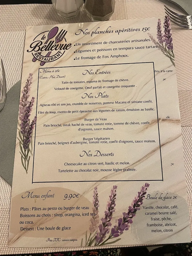 Menü_Le Bellevue_Moissac-Bellevue_Bild_4