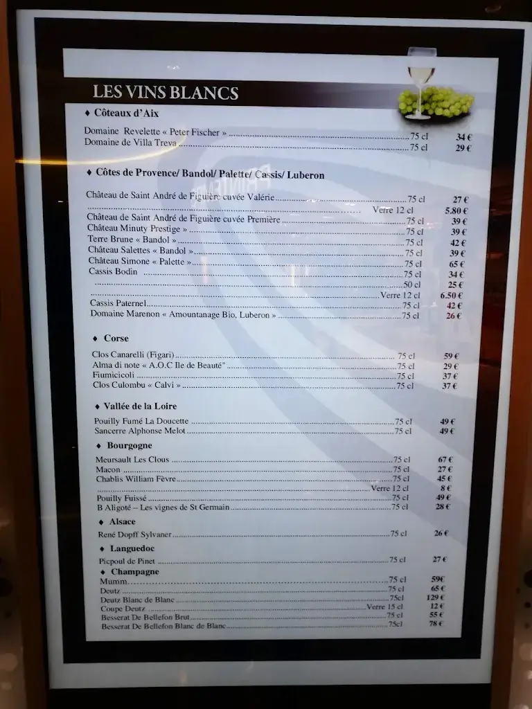 Menu_Le Roy René - Restaurant Marseille_Marseille_image_1