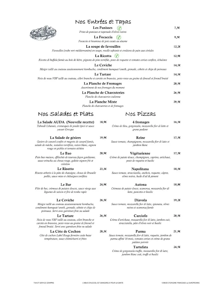 Menu_Auda - Cuisine du Marché - Restaurant Marseille_Marseille_image_1