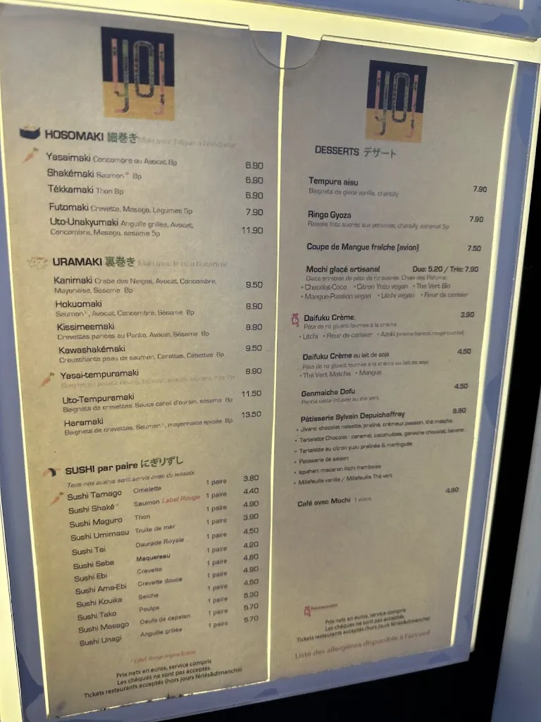 Menu_Yoj les Terrasses du Port_Marseille_immagine_4