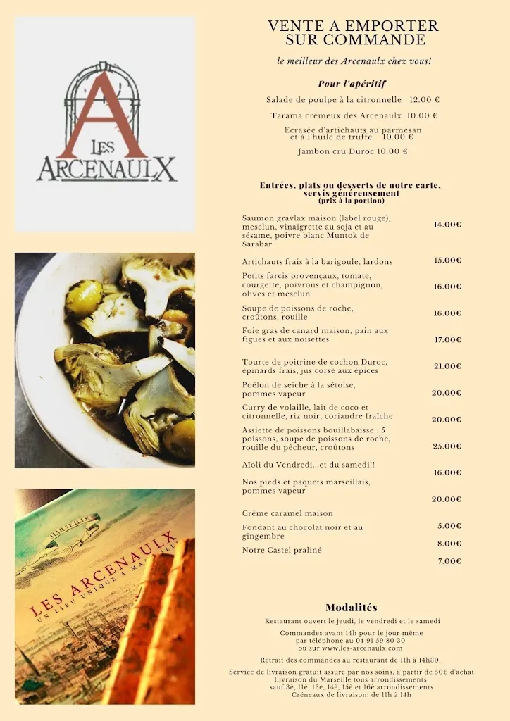 Menü_Restaurant Les Arcenaulx Marseille Vieux Port_Marseille_Bild_3