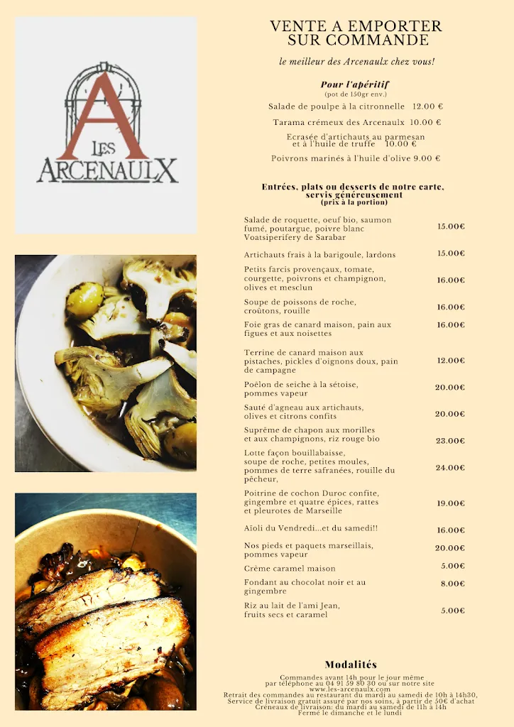 Menü_Restaurant Les Arcenaulx Marseille Vieux Port_Marseille_Bild_4