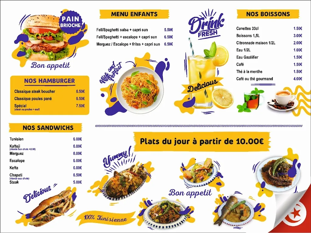 Menu_Restaurant dar baya_Marseille_immagine_3