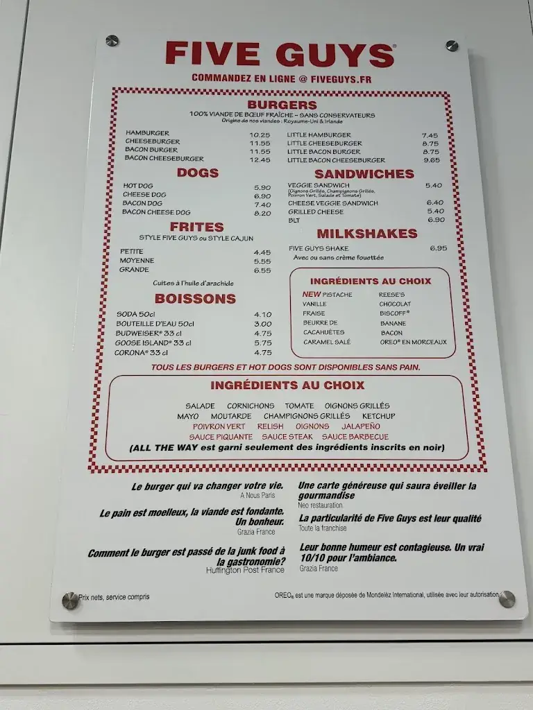 Menu_Five Guys_Marseille_image_3