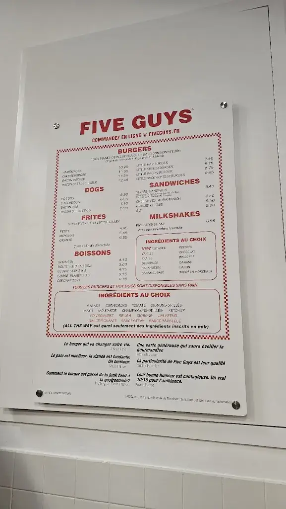 Menu_Five Guys_Marseille_image_4