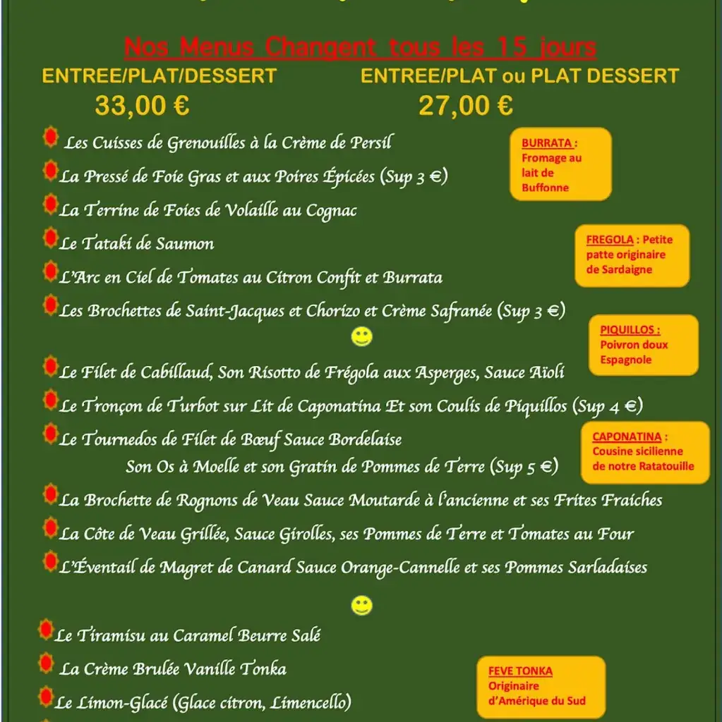 Menü_LE MOULIN DU SAULT_Auribeau-sur-Siagne_Bild_1