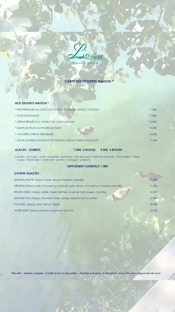 Menu_Restaurant L'Ecluse_Pégomas_image_4