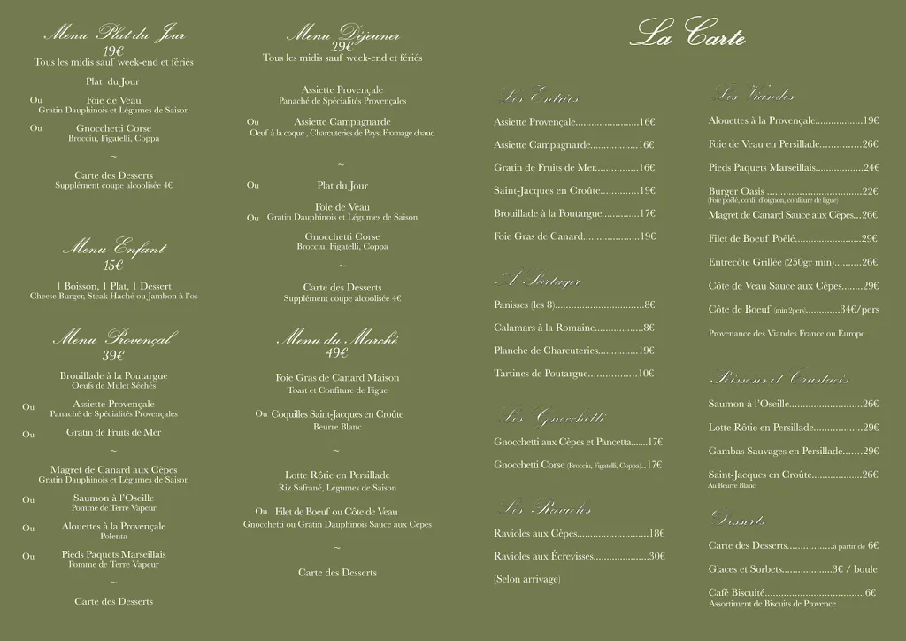 Menu_L'Oasis du Petit Galibier_Saint-Zacharie_immagine_1