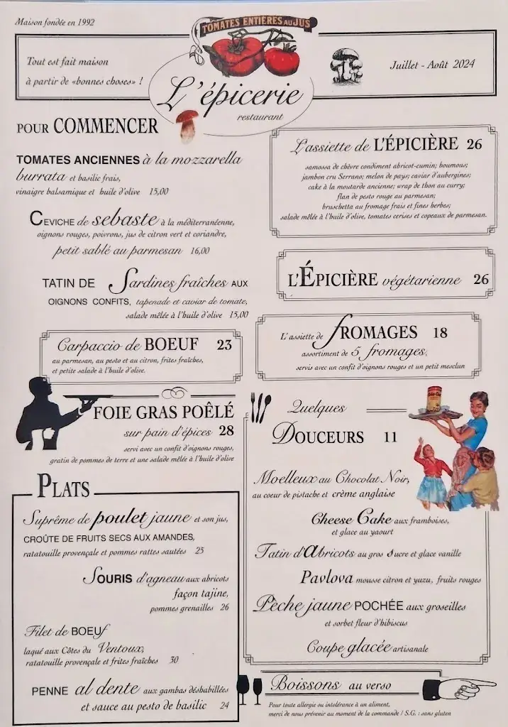 Menu_Restaurant L'Épicerie_Avignon_image_1