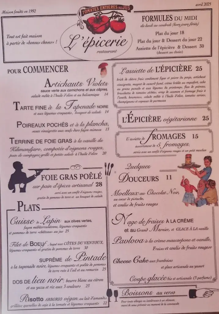 Menu_Restaurant L'Épicerie_Avignon_image_4