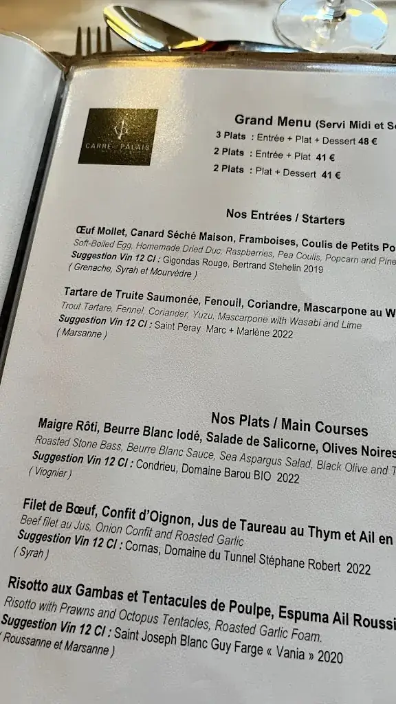 Menu_Le Carré du Palais_Avignon_image_3