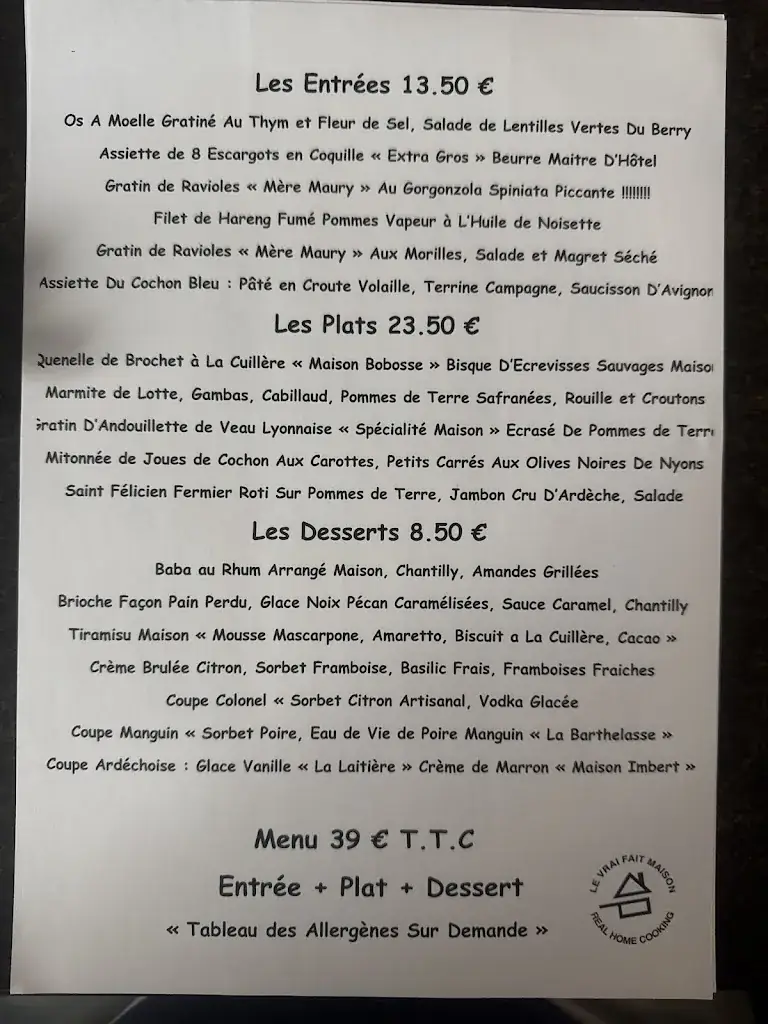 Menu_Restaurant le Cochon Bleu_Avignon_image_1