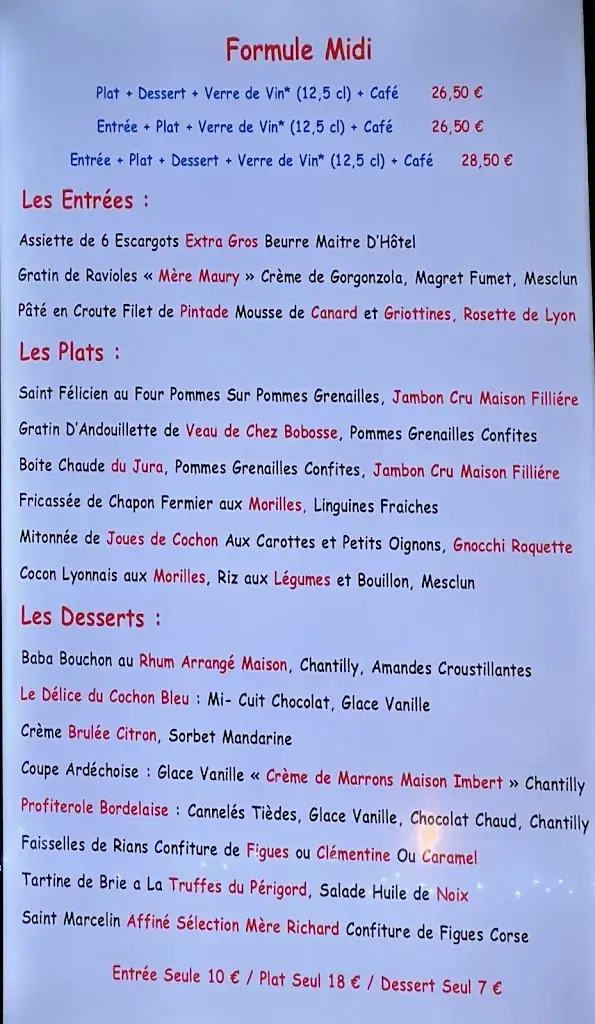 Menu_Restaurant le Cochon Bleu_Avignon_image_2