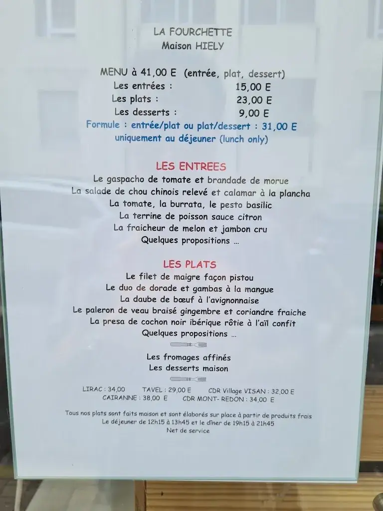Menu_La Fourchette_Avignon_image_2