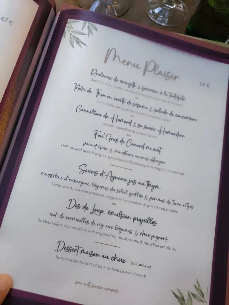 Menu_La Gloire de Mon Père_Seillans_image_3