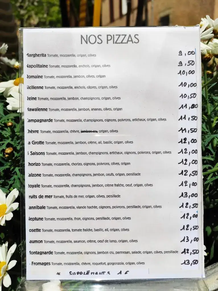 Menu_La Grotte Italienne Restaurant_Callas_image_1